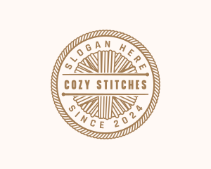 Yarn Embroidery Knitting logo design