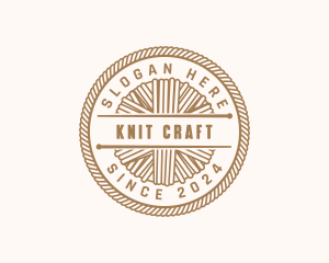 Yarn Embroidery Knitting logo design