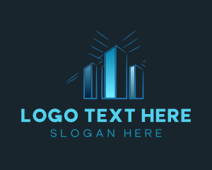 Contractor - Building Blueprint Construction logo design