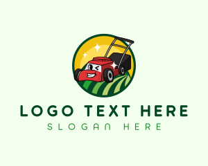 Tool - Lawn Mower Character logo design