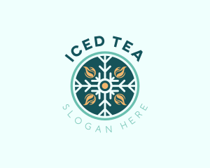 Snowflake Flame Ice logo design