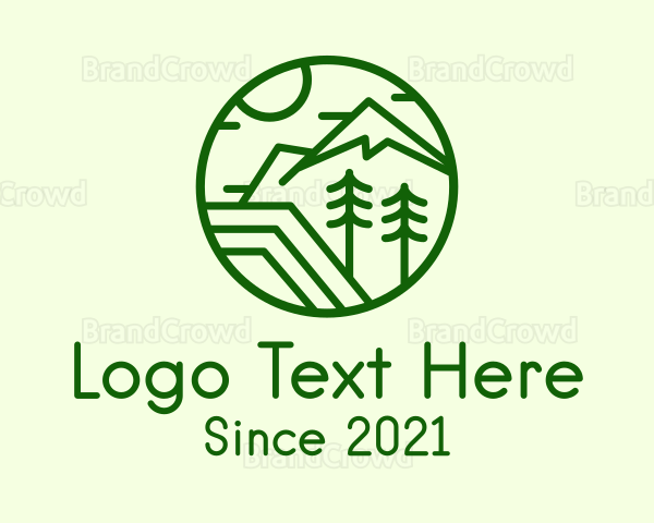 Nature Mountain Peak Logo