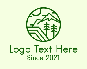 Circle - Nature Mountain Peak logo design