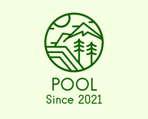 Eco Park - Nature Mountain Peak logo design