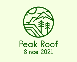 Nature Mountain Peak logo design