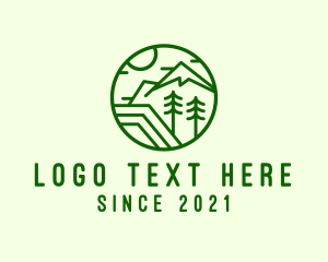 Travel Destination - Nature Mountain Peak logo design