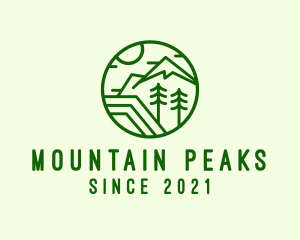 Nature Mountain Peak logo design