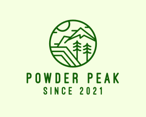 Nature Mountain Peak logo design