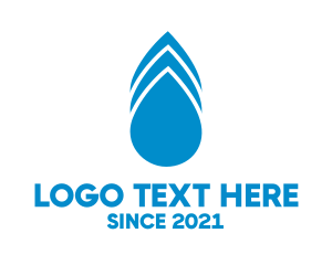 Hydrogen - Blue Drops Wash logo design