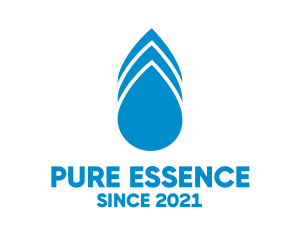 Pure - Blue Drops Wash logo design