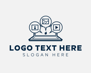 Media Agency - Laptop Cursor Apps logo design
