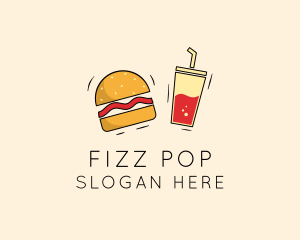 Soda - Burger Drink Fast Food logo design