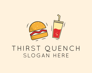Drink - Burger Drink Fast Food logo design