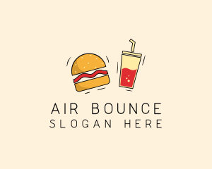 Burger Drink Fast Food  logo design