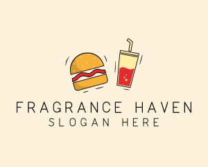 Burger Drink Fast Food  logo design