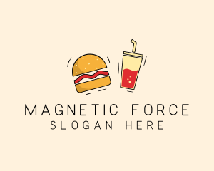 Burger Drink Fast Food  logo design