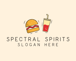 Burger Drink Fast Food  logo design