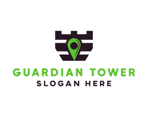 Tower Location Pin logo design