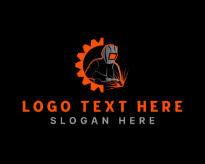 Factory Worker - Industrial Welding Mechanic logo design