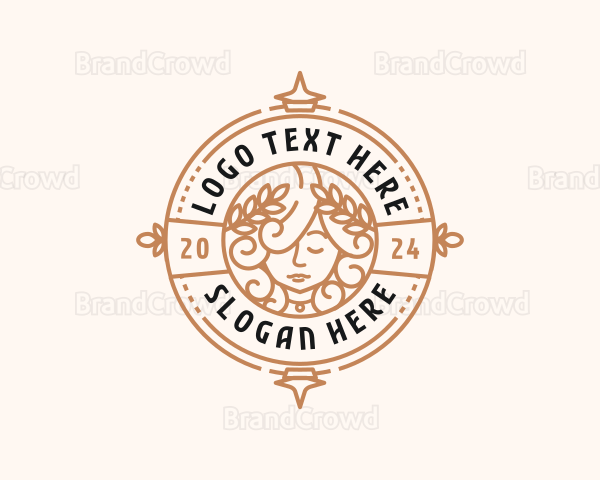 Beautiful Woman Goddess Logo