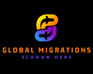 Immigration - Travel Airplane Loop logo design