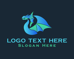 Fantasy - Mythical Dragon Beast logo design