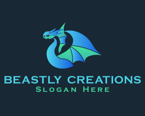 Mythical Dragon Beast logo design