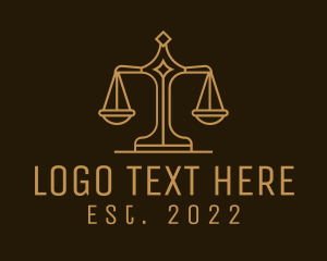 Law - Supreme Court Justice Scale logo design