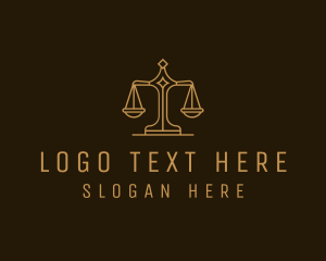 Gold - Supreme Court Justice Scale logo design