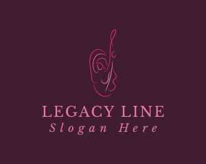 Female Stretching Line logo design