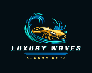 Water Wave Car logo design