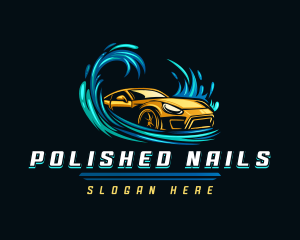 Water Wave Car logo design