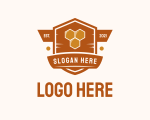 Farmer - Vintage Honeycomb Badge logo design