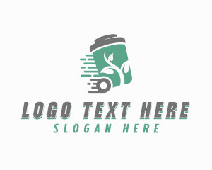 Recycling Bin - Trash Leaf Garbage Disposal logo design