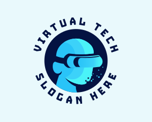 Virtual - Virtual Reality Gaming logo design