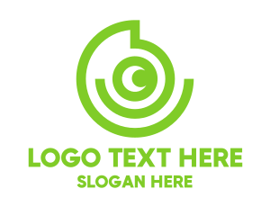 Swirl - Green Chameleon Spiral logo design