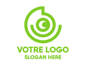 Green Chameleon Spiral Logo