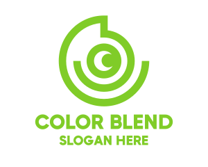 Green Chameleon Spiral logo design