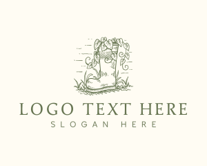 Landscaping - Landscaper Boots Garden logo design