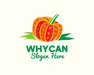 Orange Pumpkin Vegetable Logo