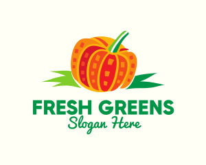 Vegetable - Orange Pumpkin Vegetable logo design