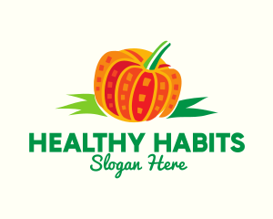 Orange Pumpkin Vegetable logo design