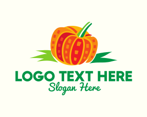 Vegetable - Orange Pumpkin Vegetable logo design