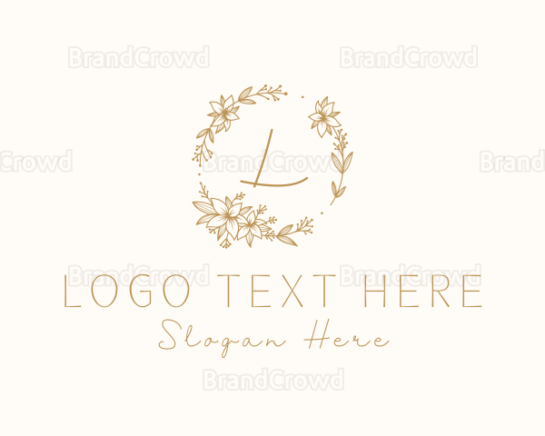 Flower Ornament Wreath Spa Logo