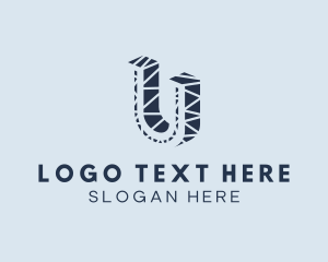 Retina - Professional Polygon Letter U logo design