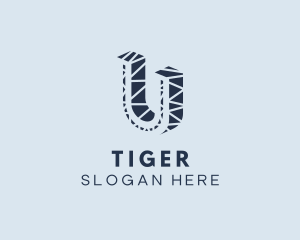 Professional Polygon Letter U Logo