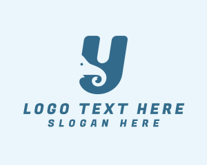 Letter Y - Elephant Animal Veterinary logo design