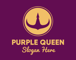 Elegant Purple Crown logo design