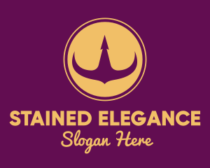 Elegant Purple Crown logo design