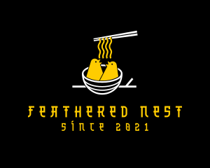 Bird Nest Noodle logo design